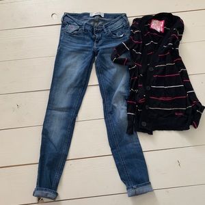 Hollister jeans size 1 R 1R skinny jeans